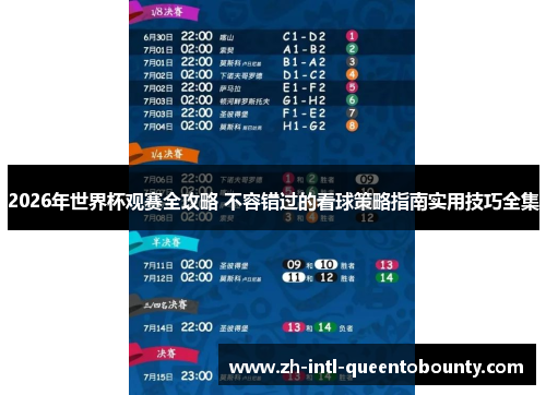 2026年世界杯观赛全攻略 不容错过的看球策略指南实用技巧全集